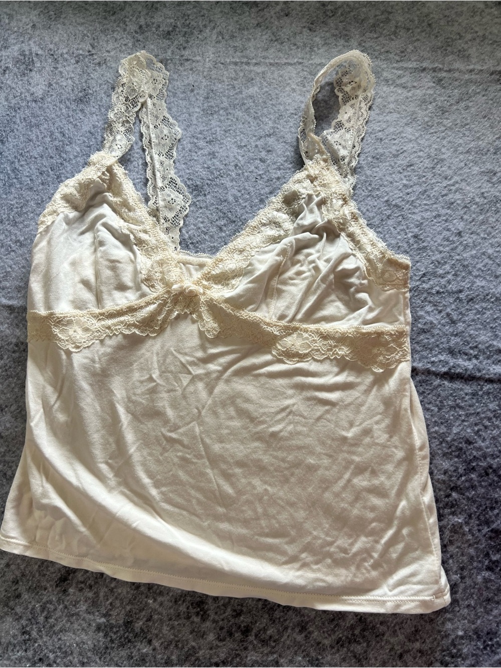 BDG urban outfitter Ivory Lace-Trim Cami